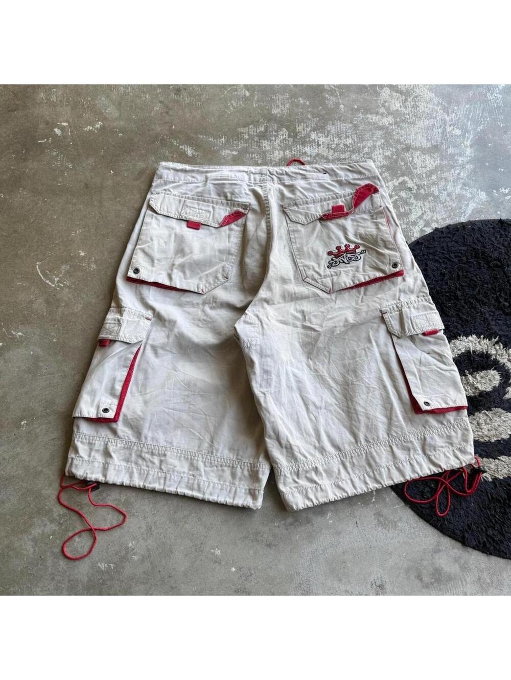 Y2K Vintage JNCO Big Crown Baggy Cargo Shorts